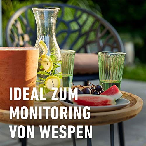 COMPO Wespen-Falle, Natürlicher Inhaltsstoff, Insektizidfrei, Bis zu 3 Wochen Langzeitwirkung, Wiederbefüllbar, Wespenspray