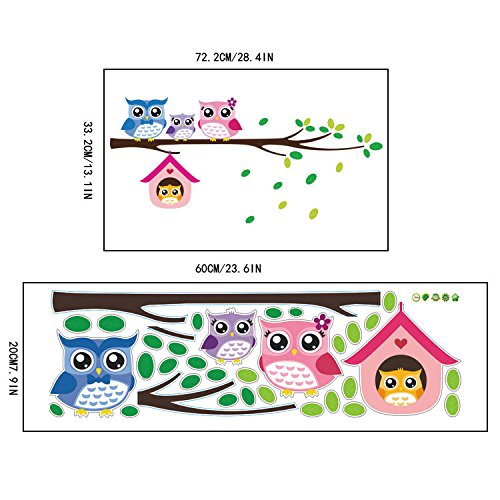 Vinilo Decorativo Familiar Buho en Ramas para Pared miniatura 5