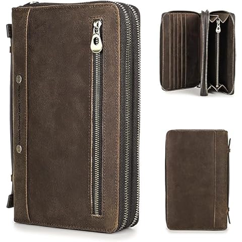 Portefeuille Contacts en Cuir Véritable Cover