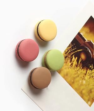 4 Pack Magnets for Fridge, Macaron Style Fridge Magnet Set Refrigerator Magnetic Sticker for Whiteboard Map Home Kitchen Decoration Office Supplies