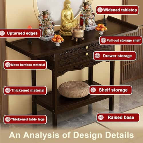 Petite table d'autel polyvalente pour ranger ses objets de méditation - 4