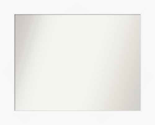 Amanti Art Espejo personalizado, espejo de baño blanco para gabinete, espejo de pared o espejo de tocador de baño sobre el fregadero (25.5 x 31.5