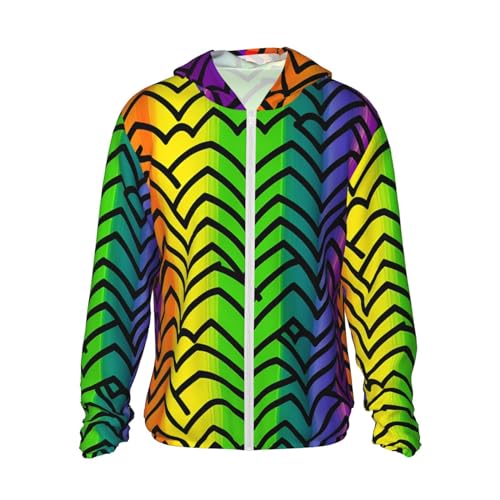 Rashguard à manches longues UPF 50+ veste de protection solaire arc-en-ciel séchage rapide