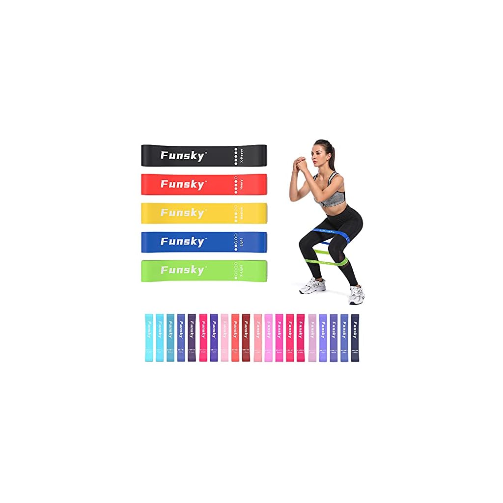 Funsky-Resistance-Loop-Exercise-BandsMini-Workout-Bands-for-Women-Fitness-Home-GymSet-of-5-for-Legs-and-Butt-Yoga-Strength-Training-Pilates