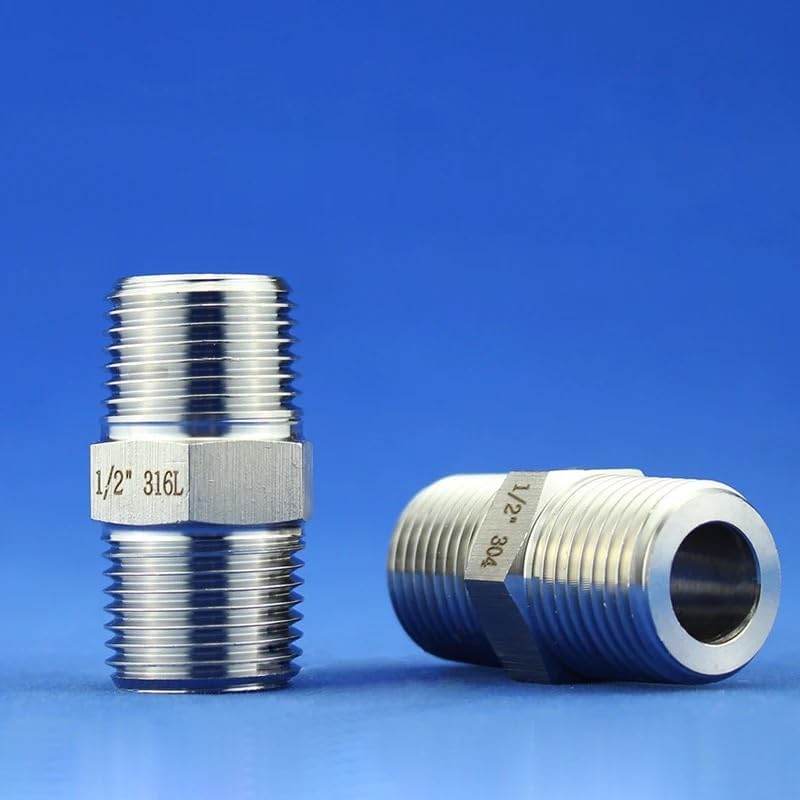1pc Stainless Steel High Pressure Hex Nipple Fitting 250bar 1/8