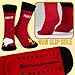 Get Trend Peanuts Snoopy Slipper Socks with Grips for Women, Teens, Size 4–9, Fuzzy, Non Slip, Warm, Cozy, Fluffy Socks, Loungewear, Gifts for Women (4/9 US, Red/Black Peanuts)