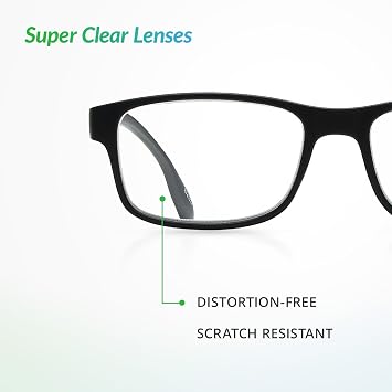 SAV Mens Flex 2 5029 Reading Glasses - Flexible, Durable, Lightweight, Contemporary Readers For Men