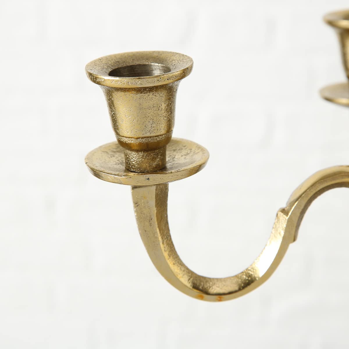 Boltze Victoria - Portacandela in alluminio e oro, 40 cm
