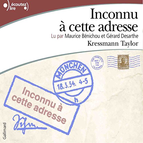 Inconnu à cette adresse Livre audio Kathrine Kressmann Taylor Audible.fr Inconnu à cette adresse Livre audio Kathrine Kressmann Taylor Audible.fr