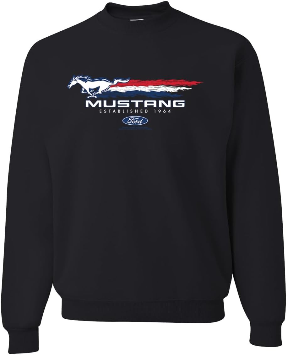 Wild Bobby Ford Mustang USA Pony Logo Est 1964 Classic Racing Logo Cars and Trucks Sweatshirt