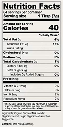 Anthony's Organic Coconut Creamer Pouch Original, 1 Lb, Superfood,Keto #TOP4