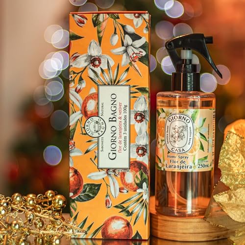 Sprays de Ambiente com Perfume (Aromatizador de Ambientes), Flor de Laranjeira , Giorno Casa, 250 ml