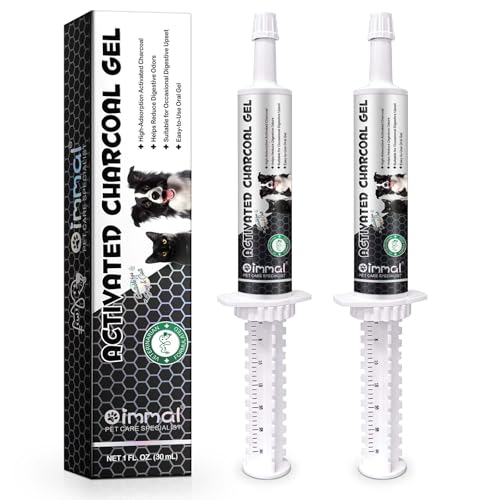 Activated Charcoal Paste for Dogs & Cats 30ml - 2PCS Support Digestive & Gut Comfort Gas Relief Stool Firming Reduce Digestive Odors Suitable for Occasional Digestive Upset