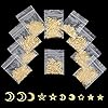 OLYCRAFT 1600PCS Moon Star Resin Fillers Hollow Resin Charms Brass Nail Art Charms Gold Epoxy Resin Supplies Nail Art Decorations for DIY Crafts Jewelry Making #3
