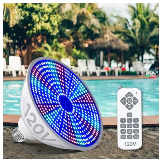 Litezone LED Pool Lights Bulb 40W with 17 Light Modes, 120V RGBW Pool Light for Inground Pools with Remote Control, 7000K Pools Lighting, E26 Replacement for Pentair Hayward 10" Pool Light Fixture