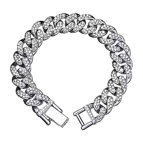 Pulsera cubana de plata 925 para hombre 21 cm miniatura 1