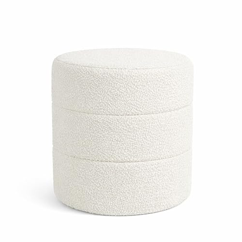 HomePop Upholstered Round Ottoman (No Lid, Seat Only) | HomePop