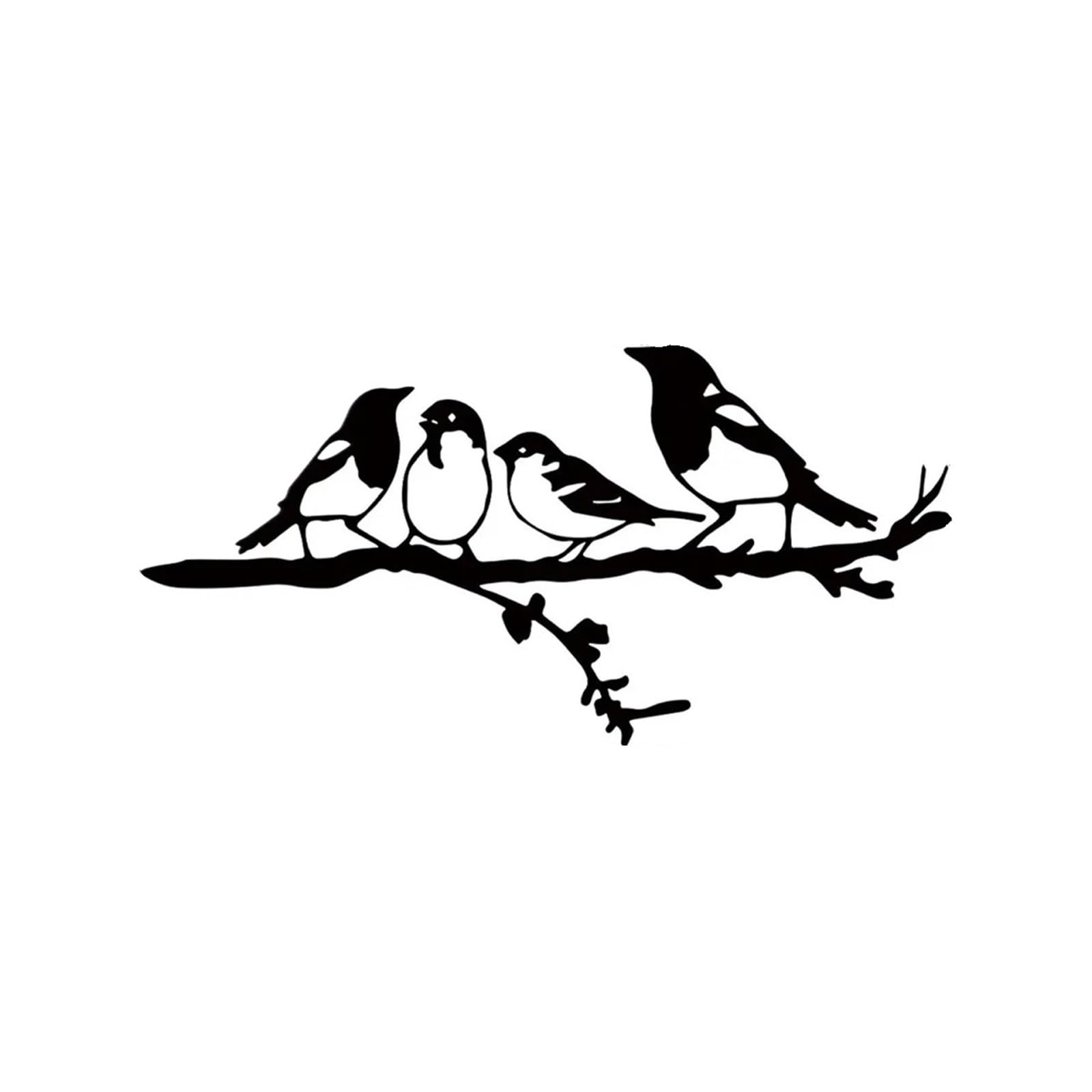 AFDHVTKLDR Garden Decorative Silhouette Metal Steel Silhouette Birds Dogs Dragons Fairies on Branch Garden Tree Art Backyard Patio Outdoor Decor(TY8046)