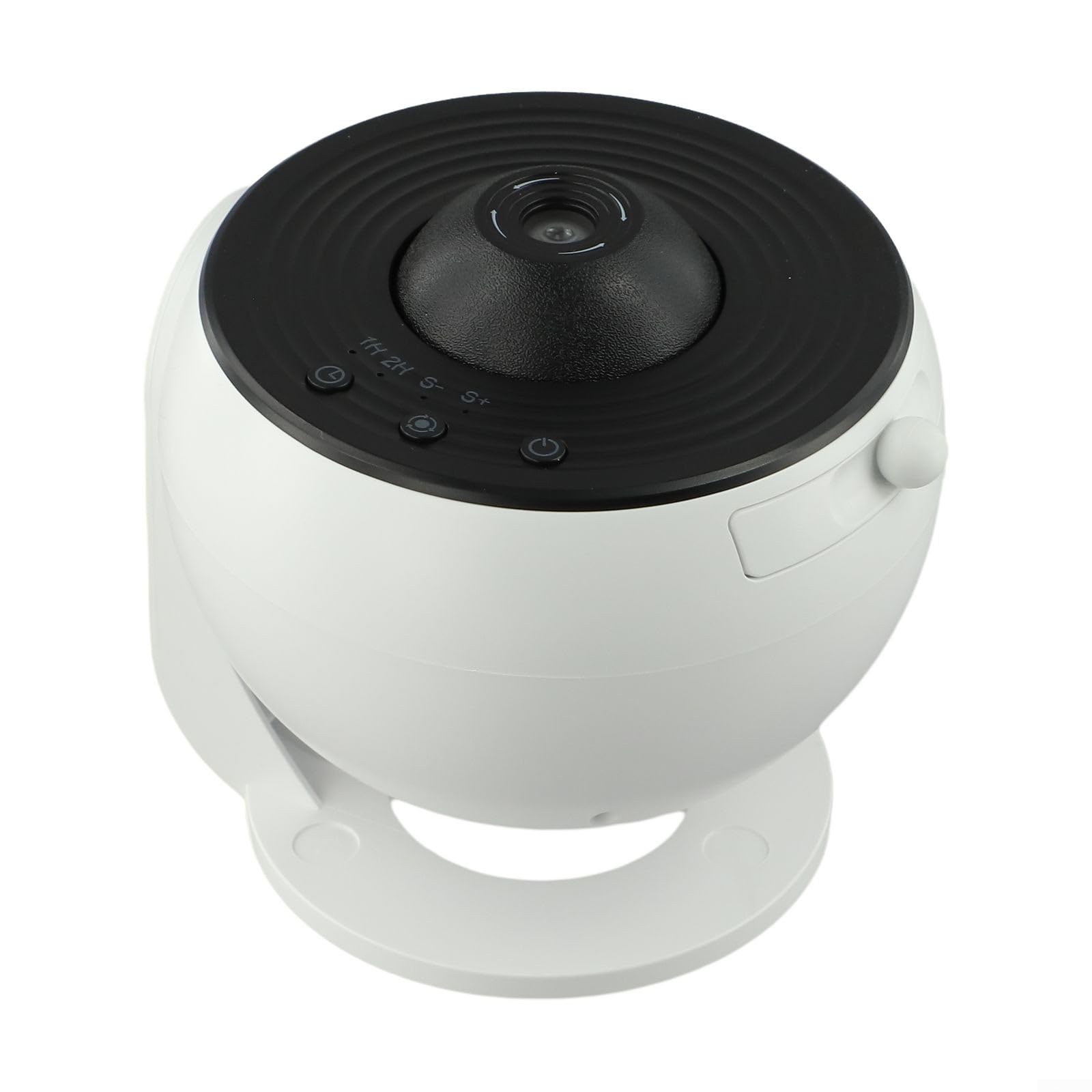 Proyector de estrellas, luz nocturna, planetario giratorio de 360° para habitaciones de niños, lámpara de techo para dormitorio, proyector LED galaxia (blanco y negro)