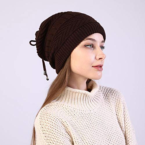 PAIHUIART Sombrero De Punto Beanie Sombreros Mujeres Hombres Sombrero De Invierno Gorro Tejido Elástico A La Moda para Mujer, Gorro para Mujer, Gorro para Mujer De Otoño E Invierno, Gorro De Talla Ú