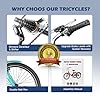 Barbella Adult Tricycles, 7 Speed Adult Trikes 20/24/26 inch 3 Wheel Bikes, Cruise Bike with Basket for Seniors, Women, Men for Recreation, Shopping, Exercise, Multiple Colors #5