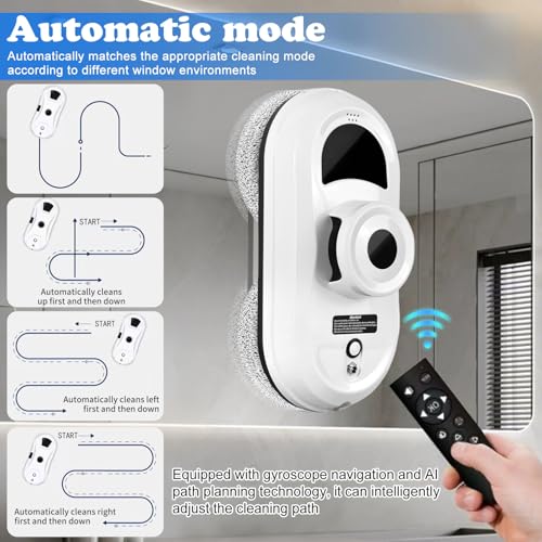 Electric Robot Window Cleaner, 5600Pa Intelligent Automatic Window Cleaner - Image 3