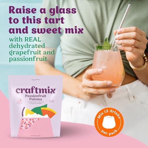 image for Craftmix Passionfruit Paloma, Makes 12 Drinks, Tequila Cocktail Mixers