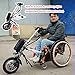 QUANGJN Wheelchair Pull Device, Electric Handcycle Wheelchair Attachment,Wheelchair Conversion Electric Kit,for Most Wheelchairs,A