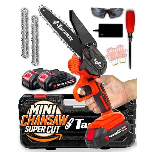 Mini Chainsaw 6 Inch Cordless, 2024 Taranzy Mini Chain Saw, Super Mini Chainsaw Cordless Chainsaw, Electric Chainsaw Cordless Battery Chainsaw, Handheld Electric Saw, Wood Cutting Tree Trimming