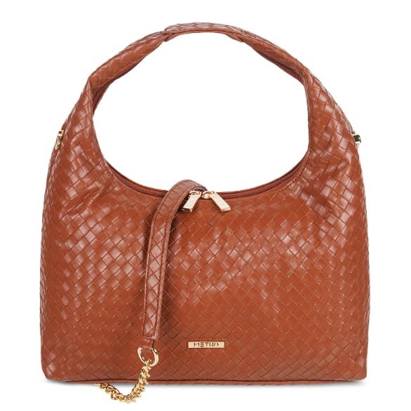 Metro Tan Faux Leather Premium Zipper Casual Hobo Bag For Women (B0CYQ4CBKD) Amazon Price History, Amazon Price Tracker