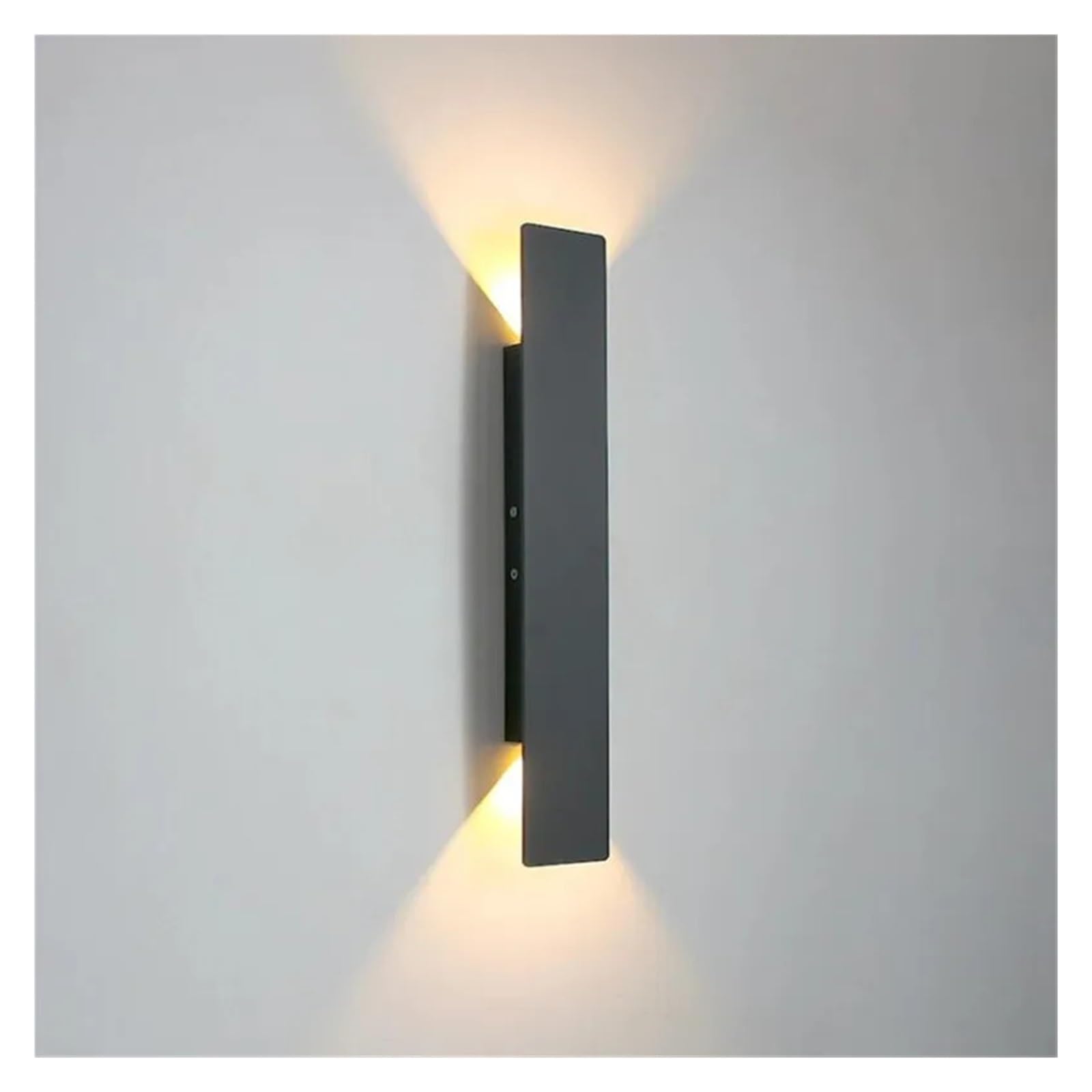 Applique murale aluminium noir design minimaliste LED 18W blanc froid