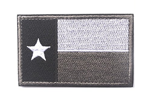 Texas State Flag Morale Tactical Embroidered Patch Black
