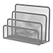 Ybm Home 3 Slot Mesh Silver Letters and Documents Sorter Holder 2372 (1)