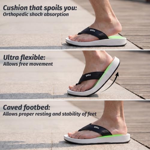 YOHO Cushion Nova Slippers for Men Black Classic Black - Image 7