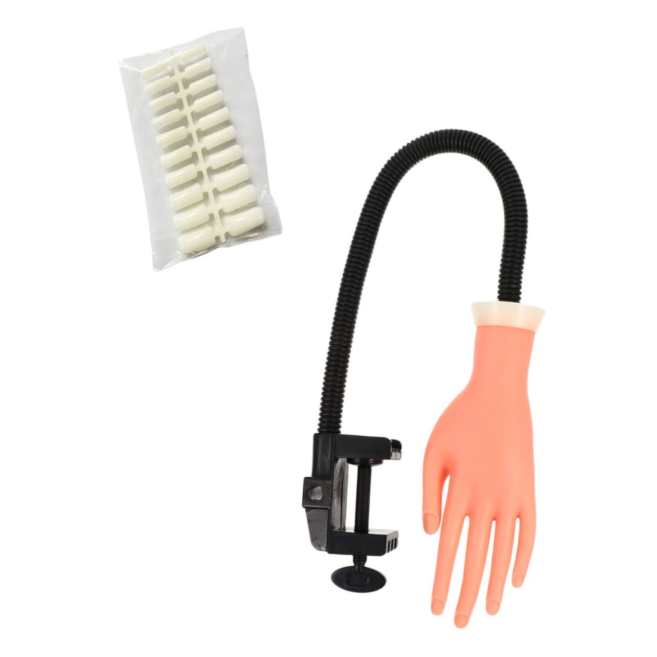 Beavorty 100pcs Manicure Practice Prosthetic Hand Nail Tools Plastic Nails Nail Art Tools Set Tool Fake Nails Pieces Art Practice Fingers Manicure Model Hand Model Work