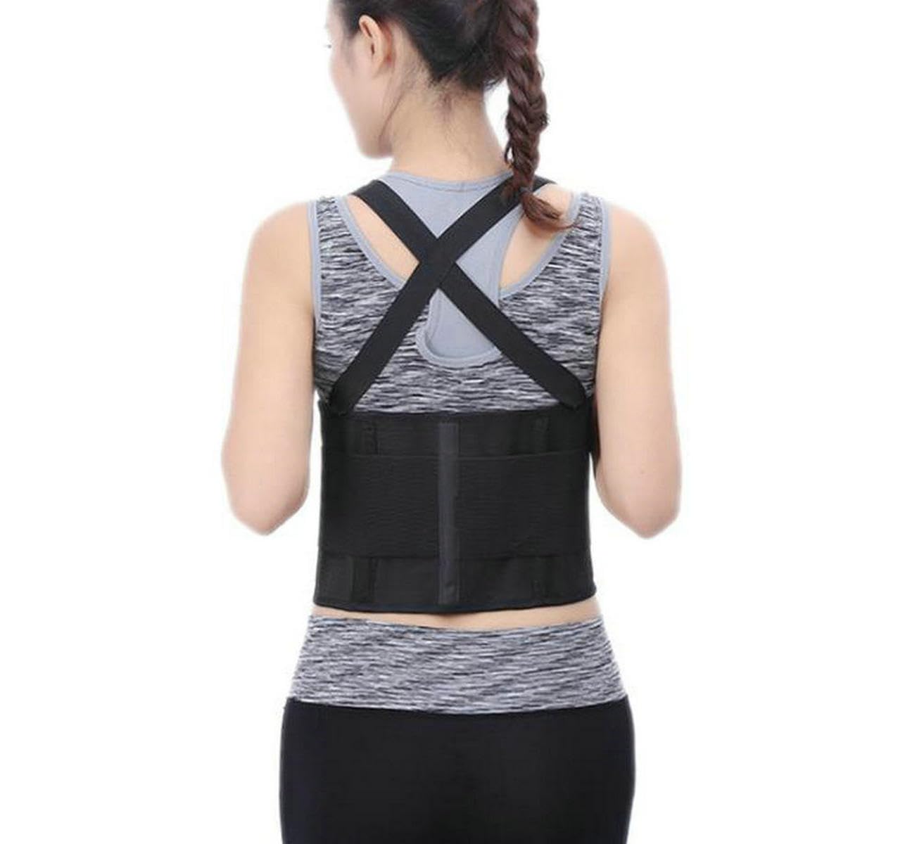 Support Dorsal Avec Poche - Idéal Pour L'entraînement Et Le Sport - Homme, Gris