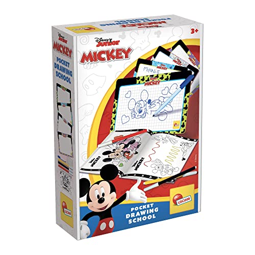Liscianigiochi Disney Mickey Pocket Drawing School (Escuela de Dibujo) -Juego Creativo para niños a Partir de 3 años (92918), Color no aplicable