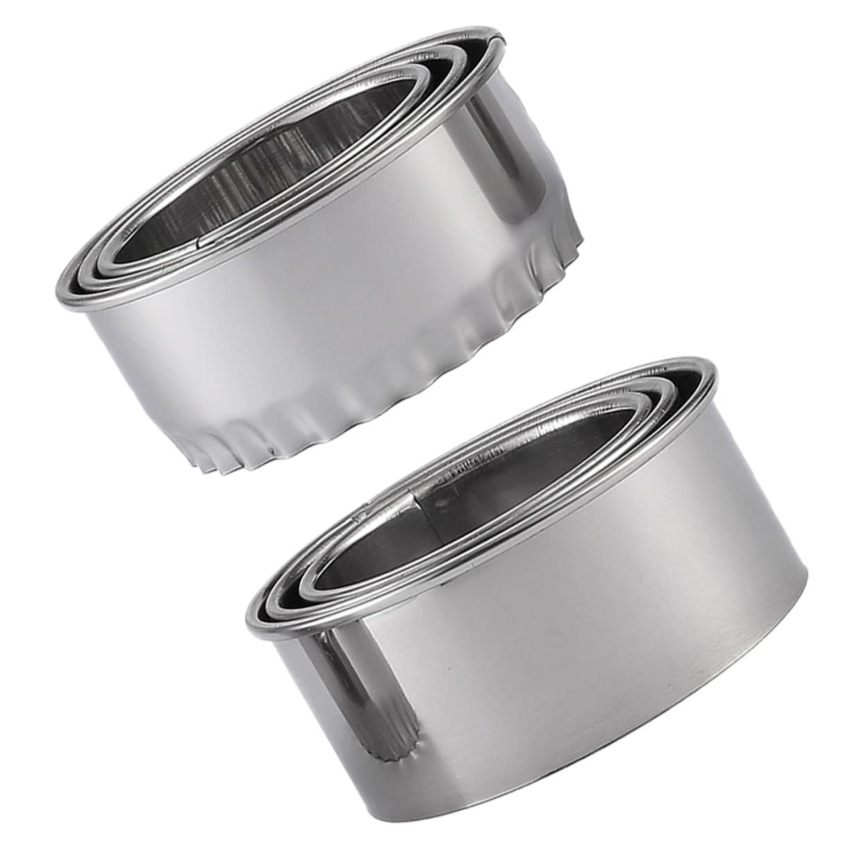 HOLIDYOYO 6Pcs Stainless Steel Dumpling Wrapper Molds Set Food Grade Kitchen Cutters for Effortless Wonton and Ravioli Dough Pressing Comfortable Use and Stable Design