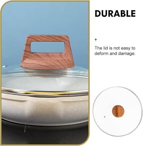 Miniatura 5 de Hemoton Tapa de vidrio templado, cubierta de cocina visible, suministros de cocina, cubierta de olla visible, cubierta de olla multiusos, tapa de