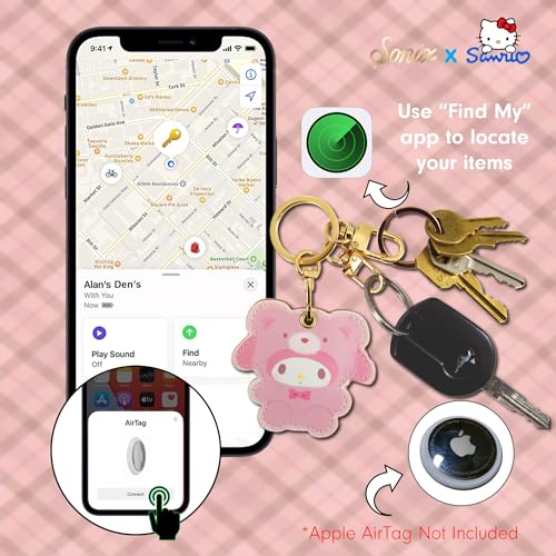 Image of Sonix x Sanrio Keychain Case Compatible with Apple AirTag | Protective Cover Keychain | My Melody Latte Bears