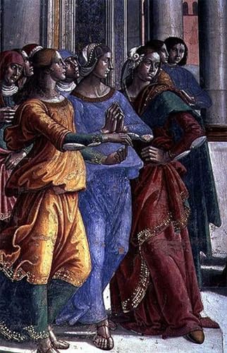 Tableau Spectateurs de la Vierge Marie Domenico Ghirlandaio Impression Toile 60x90cm