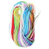 SAFIGLE 200 Stück geflochtene PVC-Schnur in verschiedenen Farben zum Basteln von Makramee-Webschnur-Set
