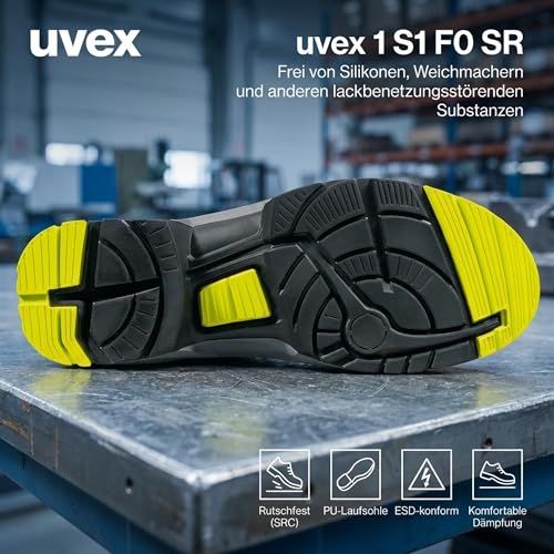 Chaussures de securité basse S1 SRC Uvex avec embout sans métal