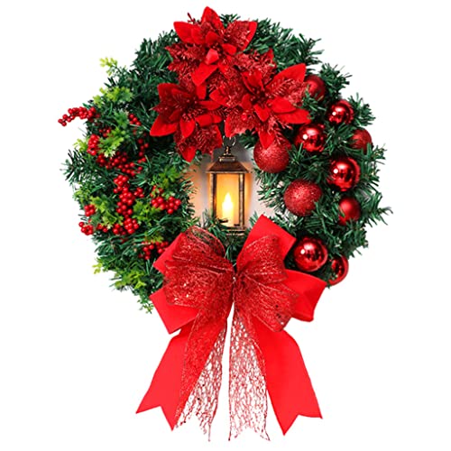 Couronne de Noël de 40 cm pour porte d'entrée afin de raviver la magie des fêtes