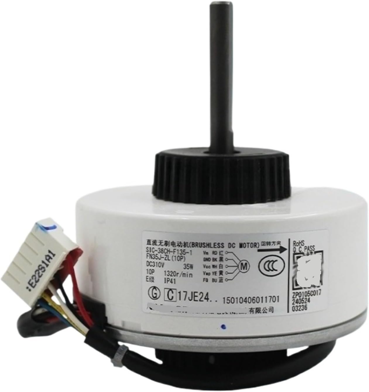 Replacement AC DC Fan Motor, Compatible For Gree, SIC-38CH-F135-1 FN35J-ZL, Air Conditioner Replacement Parts