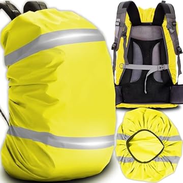 Retoo Parapioggia per Zaino Impermeabile Coprizaino Antipioggia Copertura Riflettente 20 l Resistente alle Abrasioni Durevole Reflective per Outdoor Campeggio Escursionismo Viaggi Ciclismo Giallo Fluo
