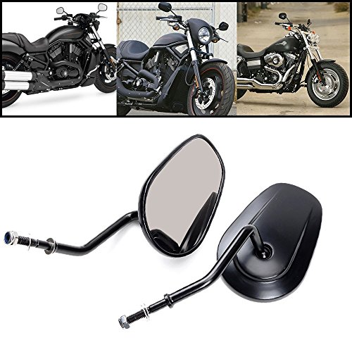 Okstno Rearview Mirrors For Flstc Fxdb Dyna Fxdf Flstf 8Mm (Black) #TOP1