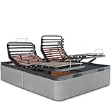 VentadeColchones - Canapé Articulado Abatible de Gran Capacidad con Mando Inalámbrico + App Móvil, 2 Camas)