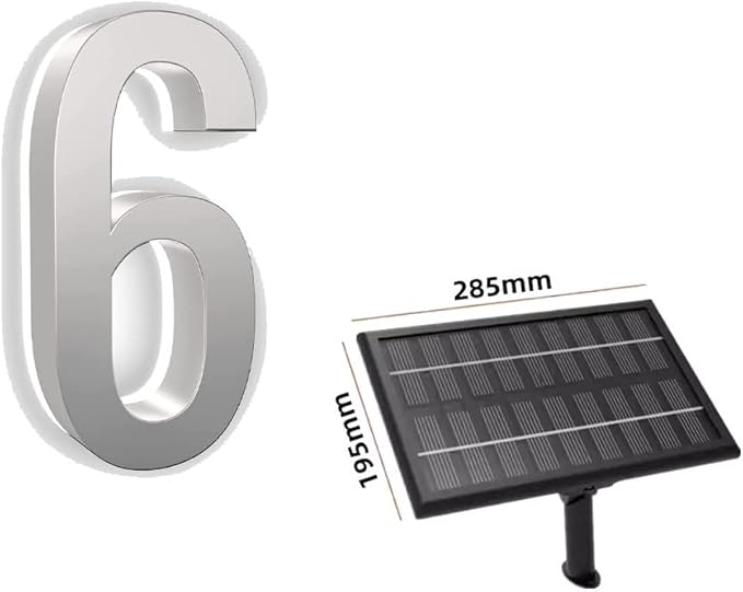 Selegna Custom Modern Solar Powered Address Numbers for House, House