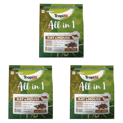 All in 1 Rat & Mouse 500g - Nourriture pour Rats et Souris (Lot de 3)